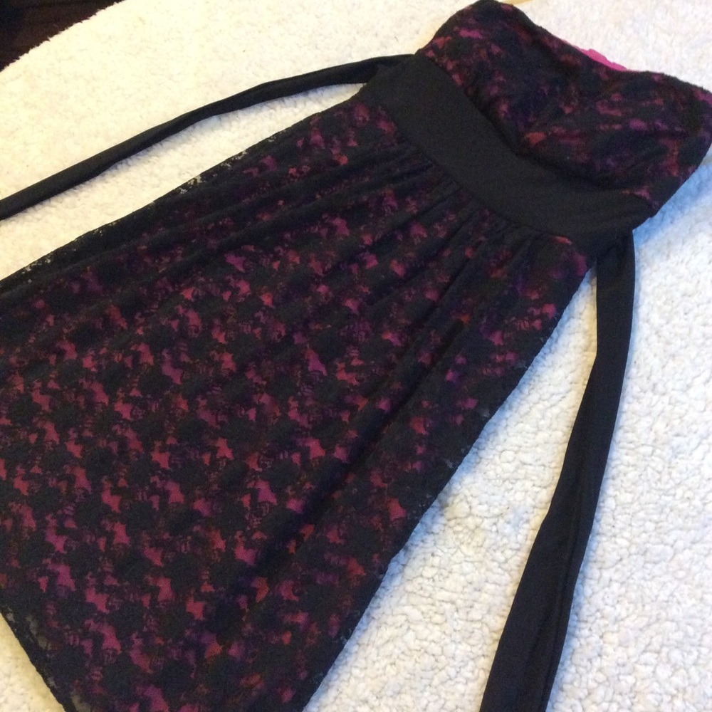 Pink and black lace dress, Body Central, Size S